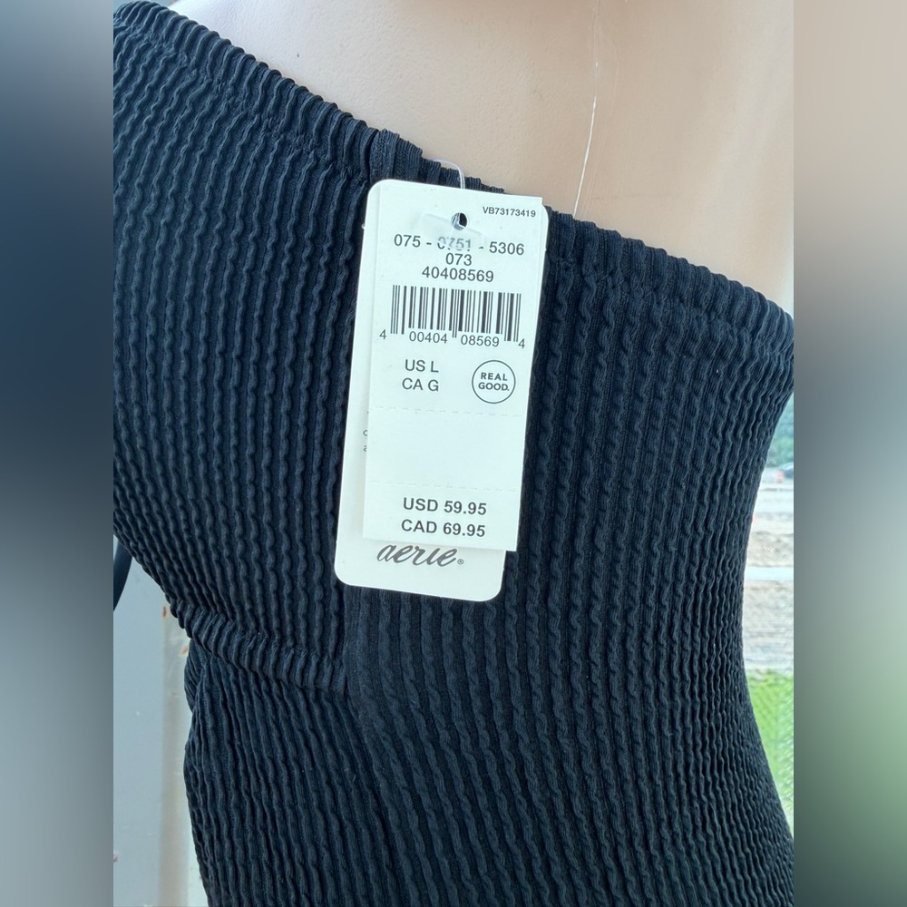 Aerie Black One-Piece Cheeky Swimsuit - Picture 4 of 8